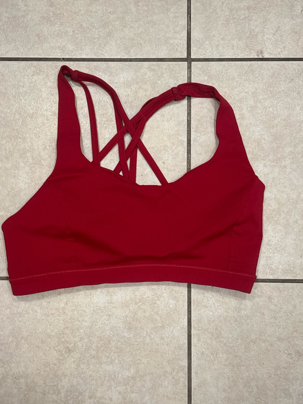 lululemon athletica Red Strappy Sports Bra